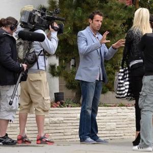 Fabrice Sopoglian on set of the reality show The Angels of Reality