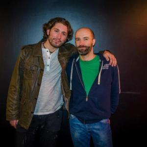 Andre Schneider and Laurent Delpit at the Paris opening of Le deuxime commencement October 2012