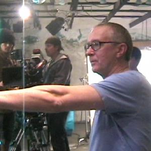 Michael J Saul on the set of Go Go Reject