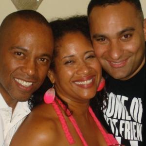 Photographer Michael Chambers, Actress Kim Roberts and Comedian Russell Peters at the 33rd annual Toronto Internalional Film Festival, 2008.