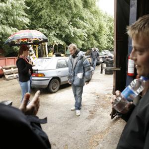 Still of Lærke Winther and Poul Berg on the set of 