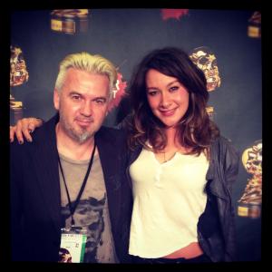 Justin Dix and Actress Peta Sergeant at Screamfest LA