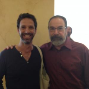 Terry Maratos with Mandy Patinkin on the set of HOMELAND (2014)