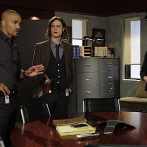 Still of Shemar Moore, Paget Brewster and Matthew Gray Gubler in Nusikalstami protai: Mosley Lane (2010)