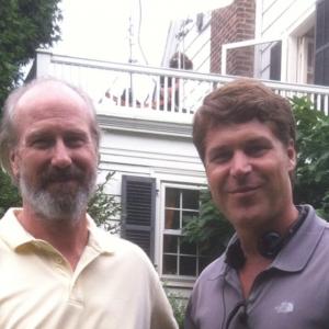 Actor William Hurt and Producer Todd Labarowski on the set of 'The Disappearance of Eleanor Rigby' in New York on August 15, 2012.