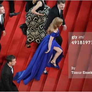 Cannes France  May 17 2014 Producers Emanuel Michael L Todd Labarowski T and Jessica Chastain attend The Disappearance of Eleanor Rigby premiere during the 67th Annual Cannes Film Festival on May 17 2014 in Cannes France