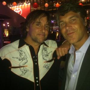 Director Richard Linklater and Producer Todd Labarowski at the LA Film Festival after party for the premiere 'Bernie'. June 16, 2011.