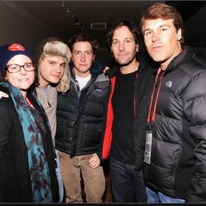Producer Lisa Muskat Actor Emile Hirsch WriterDirector David Gordon Green Actor Paul Rudd and Producer Todd Labarowski attend the Grey Goose Blue Door Prince Avalanche Cocktail Party on January 20 2013 in Park City Utah
