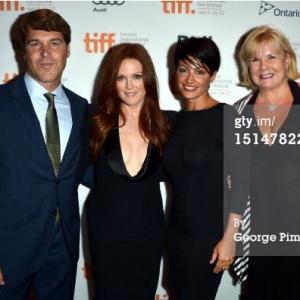 Producer Todd Labarowski, Julianne Moore, Victoria Bousis, and Anne O'Shea attend 
