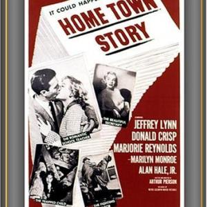 Marilyn Monroe Jeffrey Lynn and Marjorie Reynolds in Home Town Story 1951