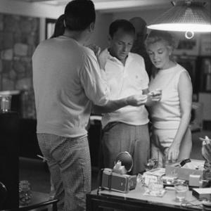 Frank Sinatra with Peter Lawford and Marilyn Monroe in Santa Monica California circa 1960