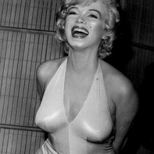 Marilyn Monroe at a press party for Lets Make Love 1960