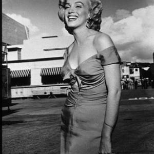 Cutout of Monroe on Columbia Studio lot c 1952