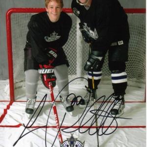 Blake Neitzel and Los Angeles King Luc Robitaille 2005