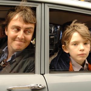 Still of Garth Jennings and Bill Milner in Son of Rambow (2007)