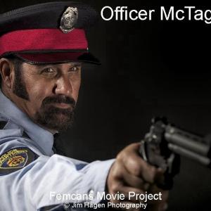 Femcans shoot as Officer McTaggert!