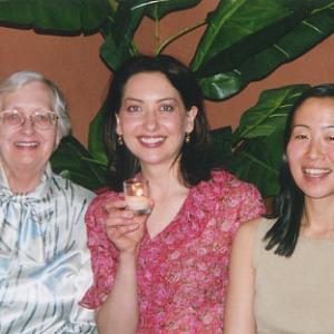 Heather Juergensen at the Kissing Jessica Stein premiere party  March 12 2002 New York City Also pictured from left mom Shirley Juergensen and friend Yukie Ohta