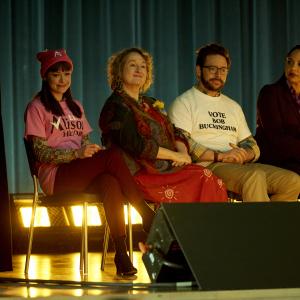 Still of Amanda Brugel, Tatiana Maslany, David Bronfman and Mary Kelly in Orphan Black (2013)