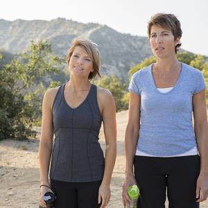 Still of Tamsin Greig and Kathleen Rose Perkins in Episodes (2011)