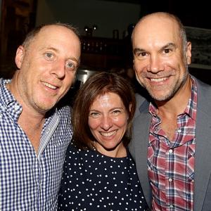 Jay Reiss Rachel Sheinkin and Greg Stuhr at the Spelling Bee reunion benefit in honor of Andrea Spook Testani