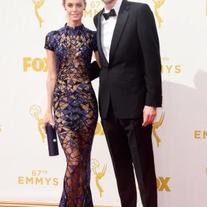Stephen Merchant and Christine Marzano at event of The 67th Primetime Emmy Awards (2015)
