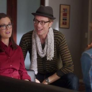 Still of Stephen Merchant and Christine Woods in Hello Ladies 2013