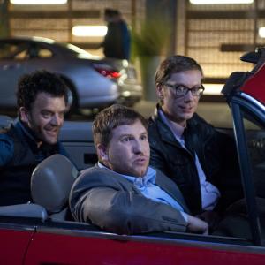 Still of Stephen Merchant Kevin Weisman and Nate Torrence in Hello Ladies 2013