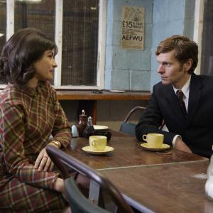 Still of Shaun Evans and Maimie McCoy in Endeavour 2013