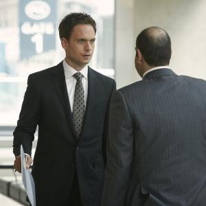 Still of Rick Hoffman and Patrick J Adams in Suits 2011
