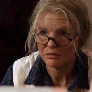 Yvonne Catterfeld as old woman in Pltzlich 70