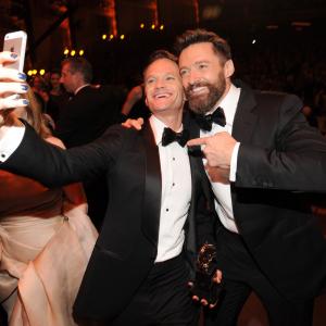 Neil Patrick Harris and Hugh Jackman attend the 68th Annual Tony Awards at Radio City Music Hall on June 8, 2014 in New York City.