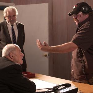 Charlie Louis Zorich and Tom Brennan on the set of the Short Film The Price of Art