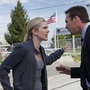 Still of Lily Rabe and Barry Sloane in The Whispers 2015
