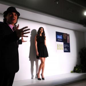 Addressing 50 beauty editors from top fashion magazines at a Suave Master Event