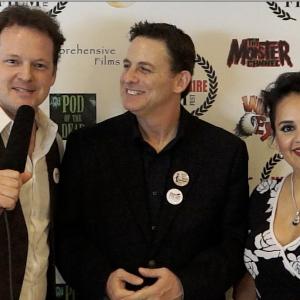 Michael Stever, Adam Ginsberg & his wife LC Macabre at 3rd Annual Macabre Faire Film Festival in Long Island.