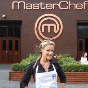 Heidi Albertsen filming MasterChef Denmark in 2011.