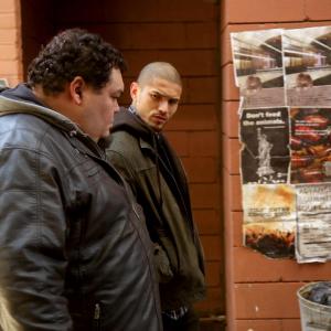 With Miguel Gomez on set of The Strain