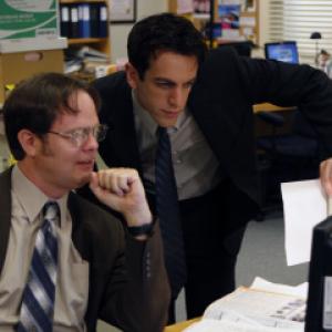 Still of Rainn Wilson and BJ Novak in The Office 2005