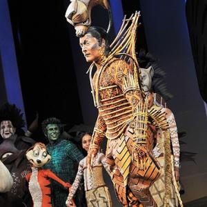 Gareth Saxe as Scar in The Lion King on Broadway Julie Taymor