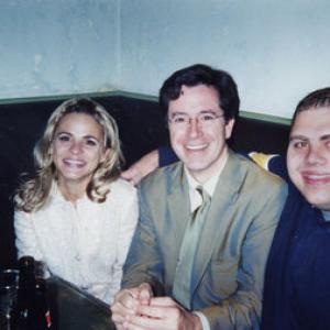 left to right Amy Sedaris Stephen Colbert and Troy Metcalf at the Strangers with Candy series wrap party