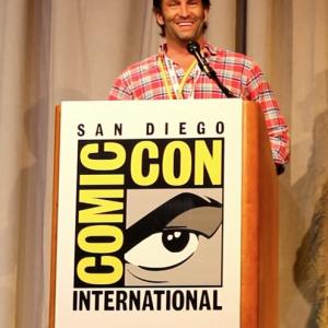 Kevin Sizemore presenting at Comic Con for That's My Entertainment.