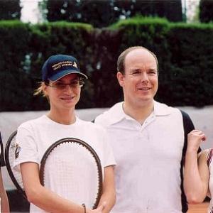 Agata Gotova (right) with Prince Albert of Monaco (2nd from right)
