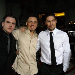 Cullen Moss, with actors Jose Lucena Jr. and DJ Catrona, at the LA 