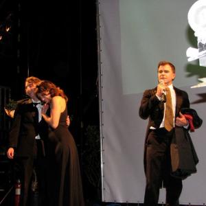 Cullen Moss hosting the 2010 Cucalorus Oscar Night charity event