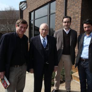 Left to right Chris Whipple; Dick Cheney; Jules Naudet; Gedeon Naudet