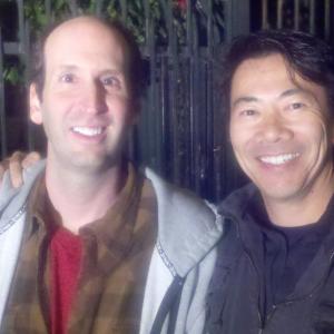 Jeff Lewis and Craig Lew on location for Rock Jocks