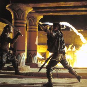 Still of Steven Brand and Dwayne Johnson in The Scorpion King (2002)