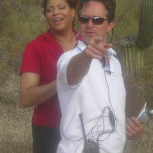 Les Heintz on the set of USA Today Weight Loss Challenge with Host Kim Coles