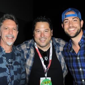 Greg Grunberg, Tim Kring and Zachary Levi at event of Heroes Reborn (2015)