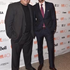 Greg Grunberg and Zachary Levi at event of Heroes Reborn 2015